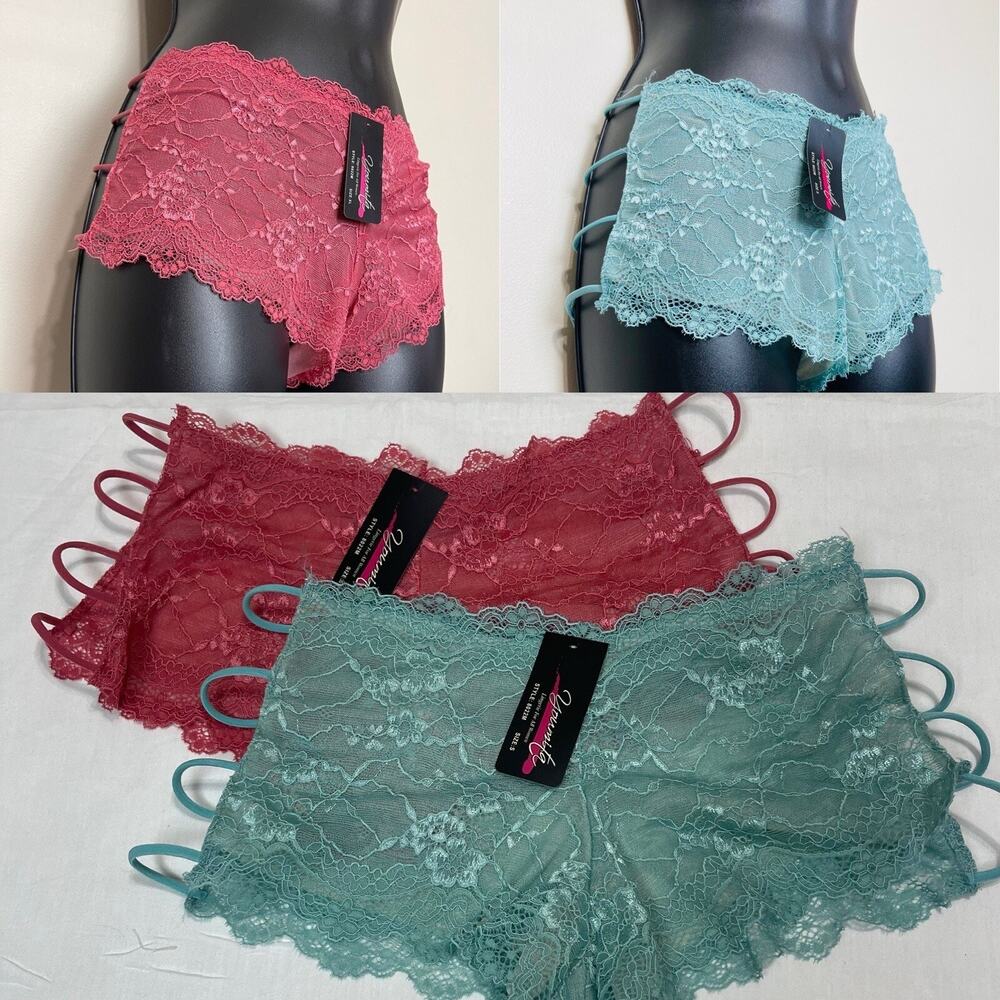 2-pack Youmita Lace Wide Sexy Panties Women Underwear Lingerie Side String S